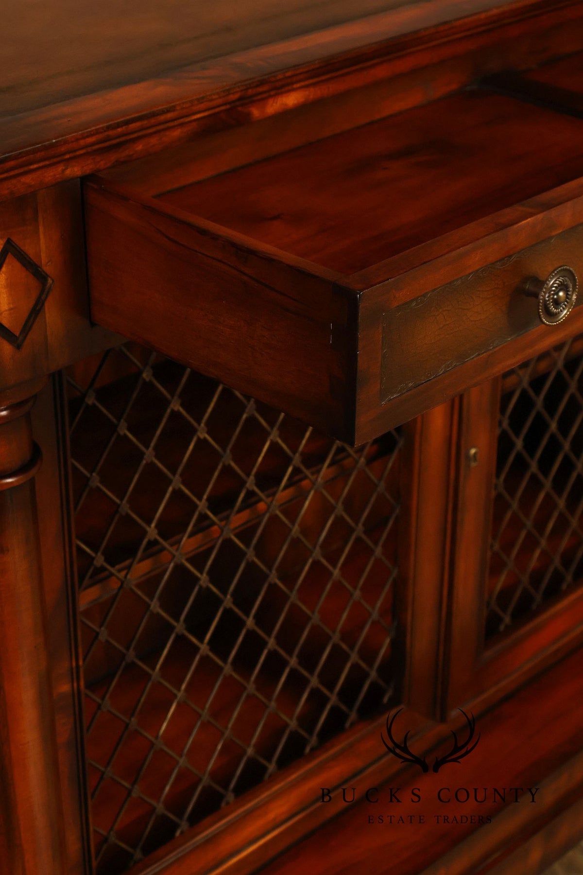 John-Richard Regency Style Leather Top Server Cabinet