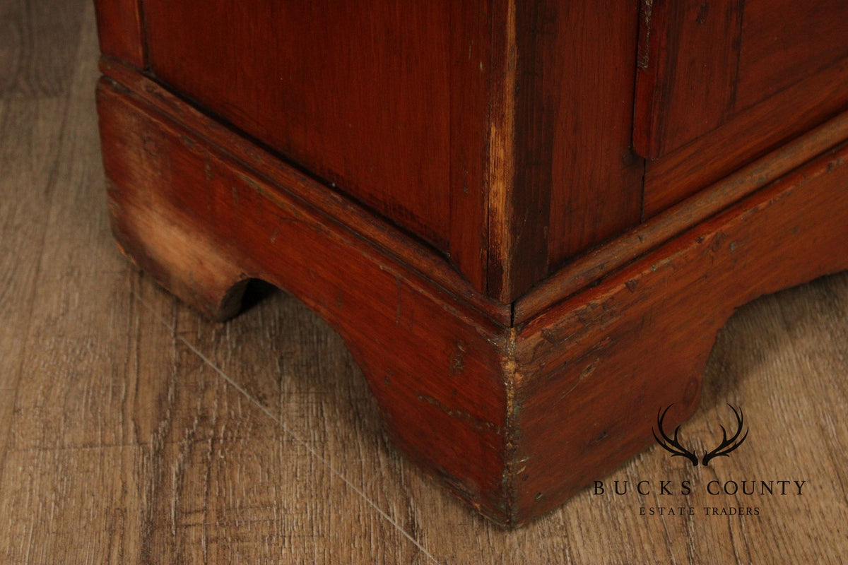 Antique Softwood Two-Door Pantry Cupboard