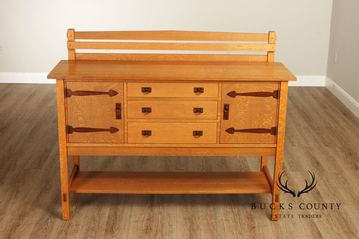 Warren Hile Studio Mission Oak Sideboard