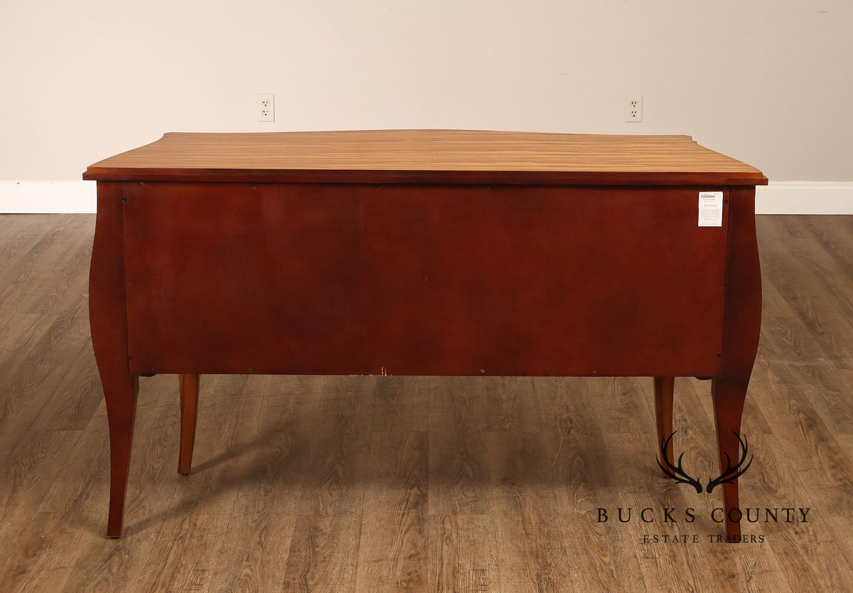 Theodore Alexander French Louis XV Style Two Drawer Bombe Commode