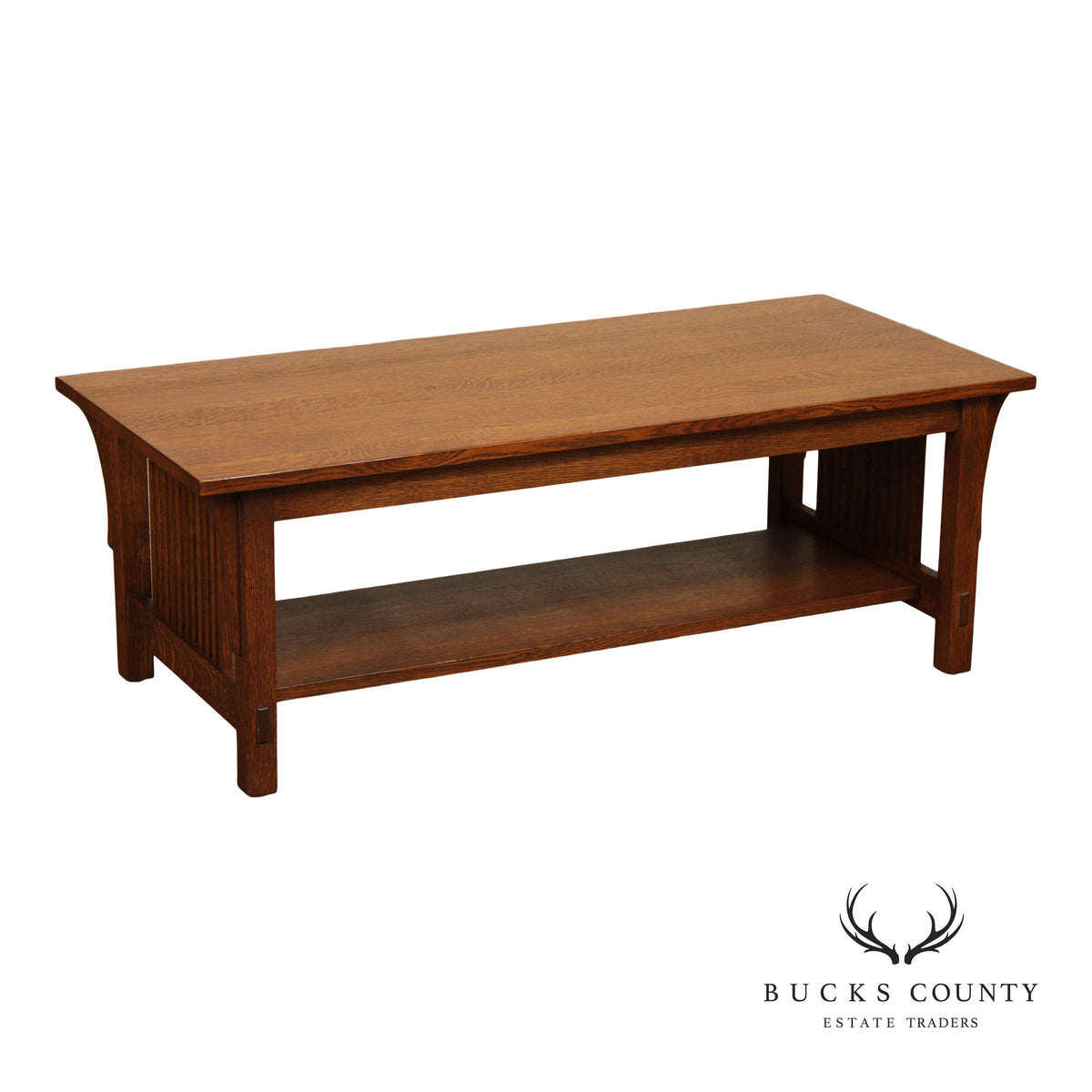 Stickley Mission Collection Oak Spindle Coffee Table