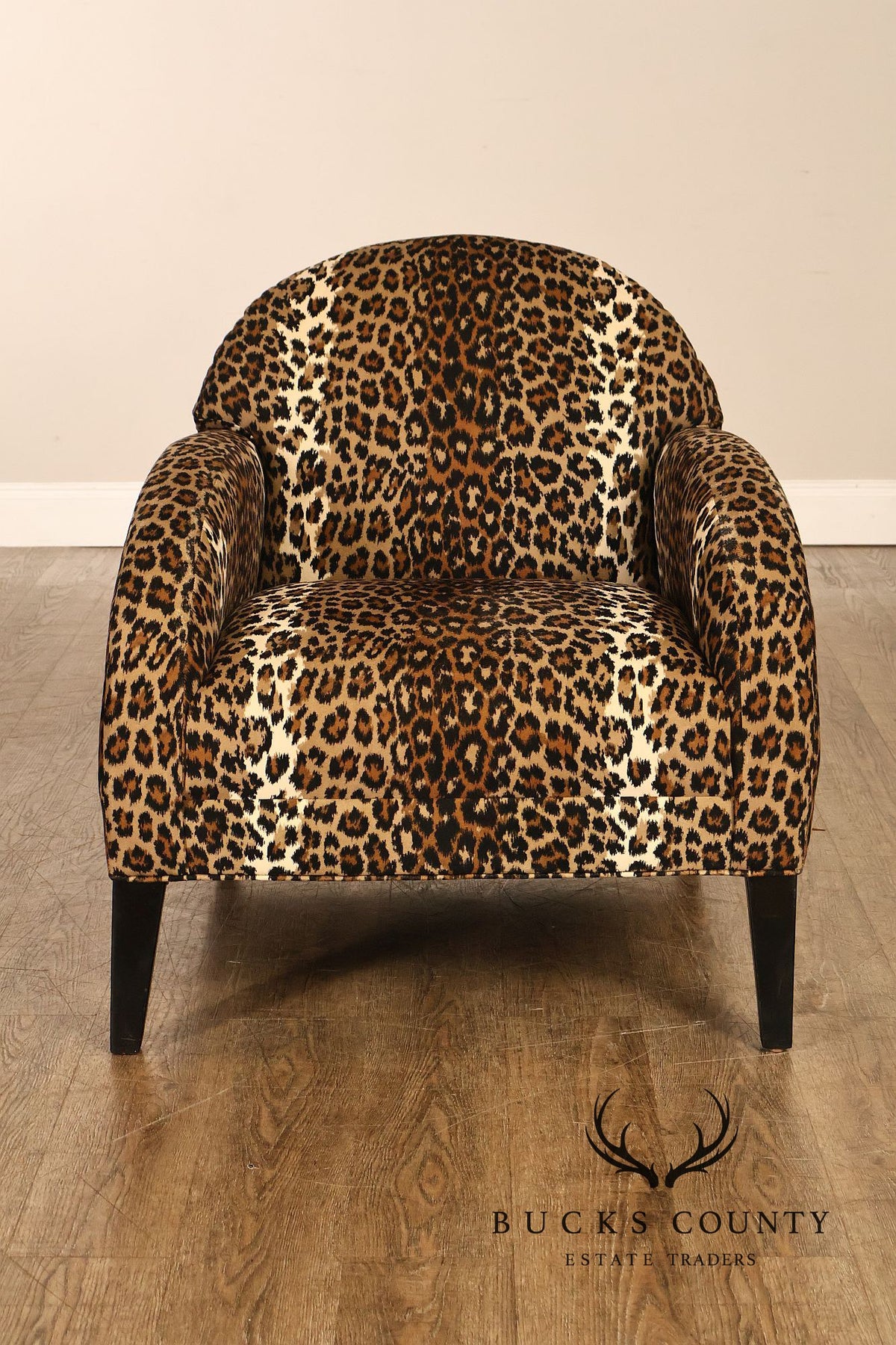 Art Deco Style Leopard Print Armchair