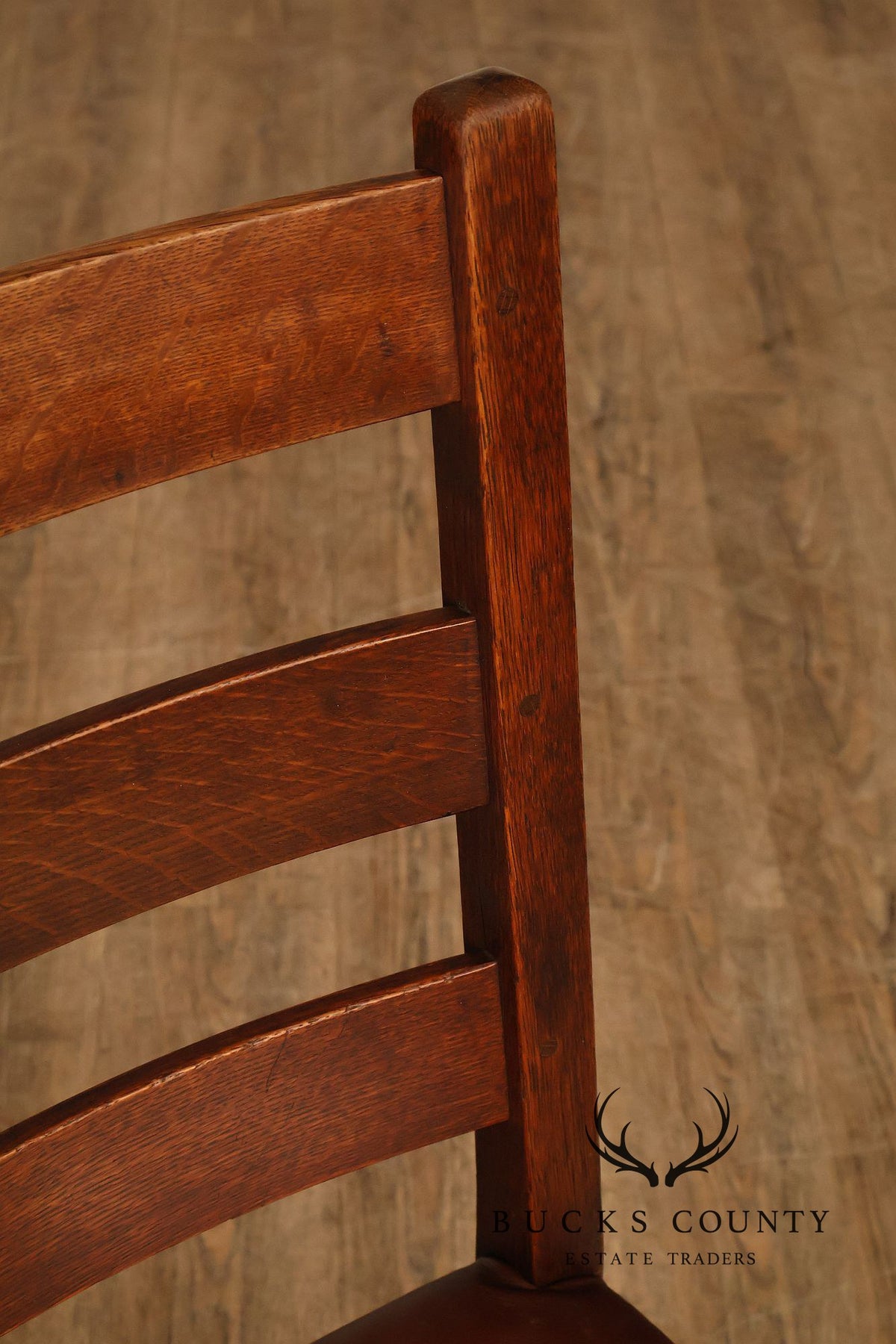 Antique Gustav Stickley No. 306 1/2 Oak Dining Chairs Set Of Seven