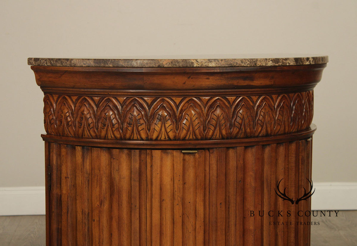 Century Furniture 'Venice Collection' Pair of Marble Top Consoles