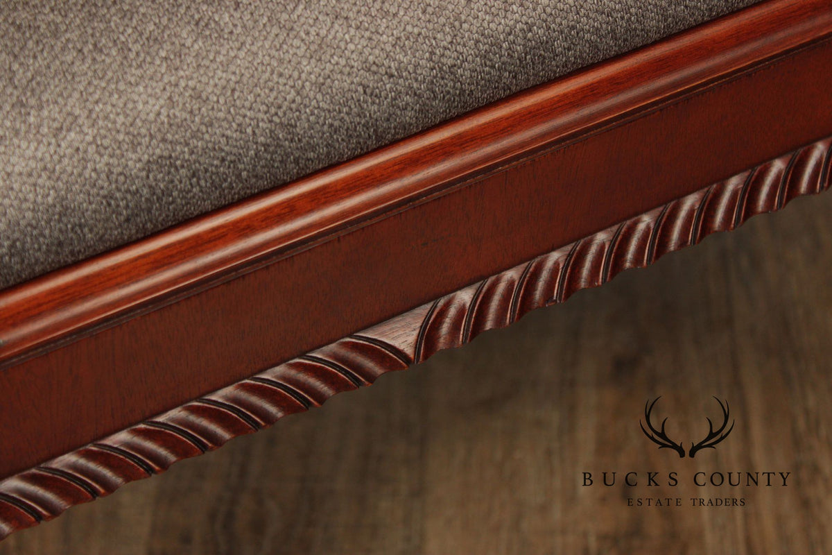 Baker Statley Homes Georgian Style Mahogany Bench