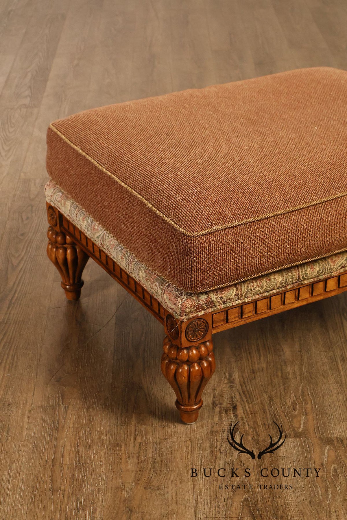 Robb & Stucky British Colonial Style Armchair with Ottoman