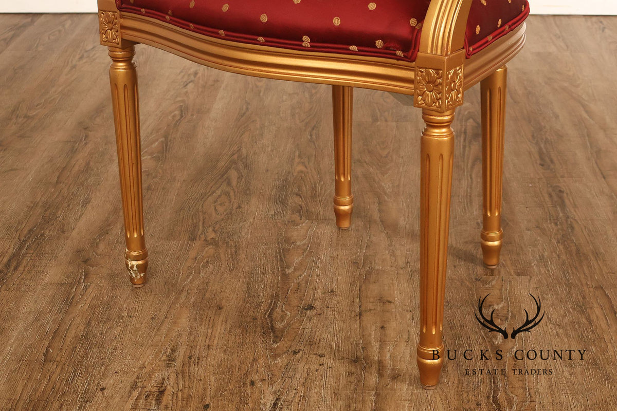 Ethan Allen French Louis XVI Style Giltwood Desk Chair