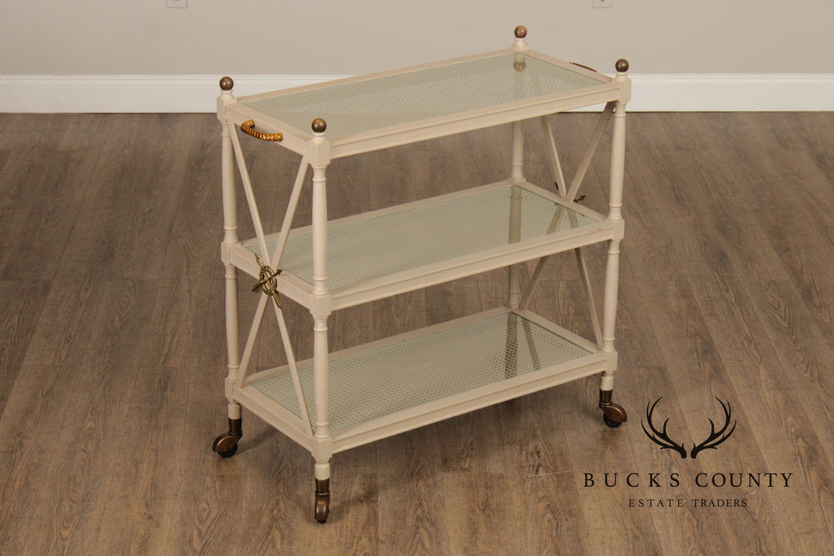 Regency Style Vintage Three Tier Serving Trolley