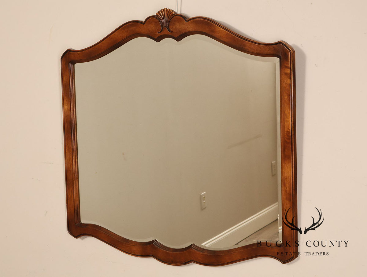 Ethan Allen Country French Collection Maple And Birchwood Beveled Mirror