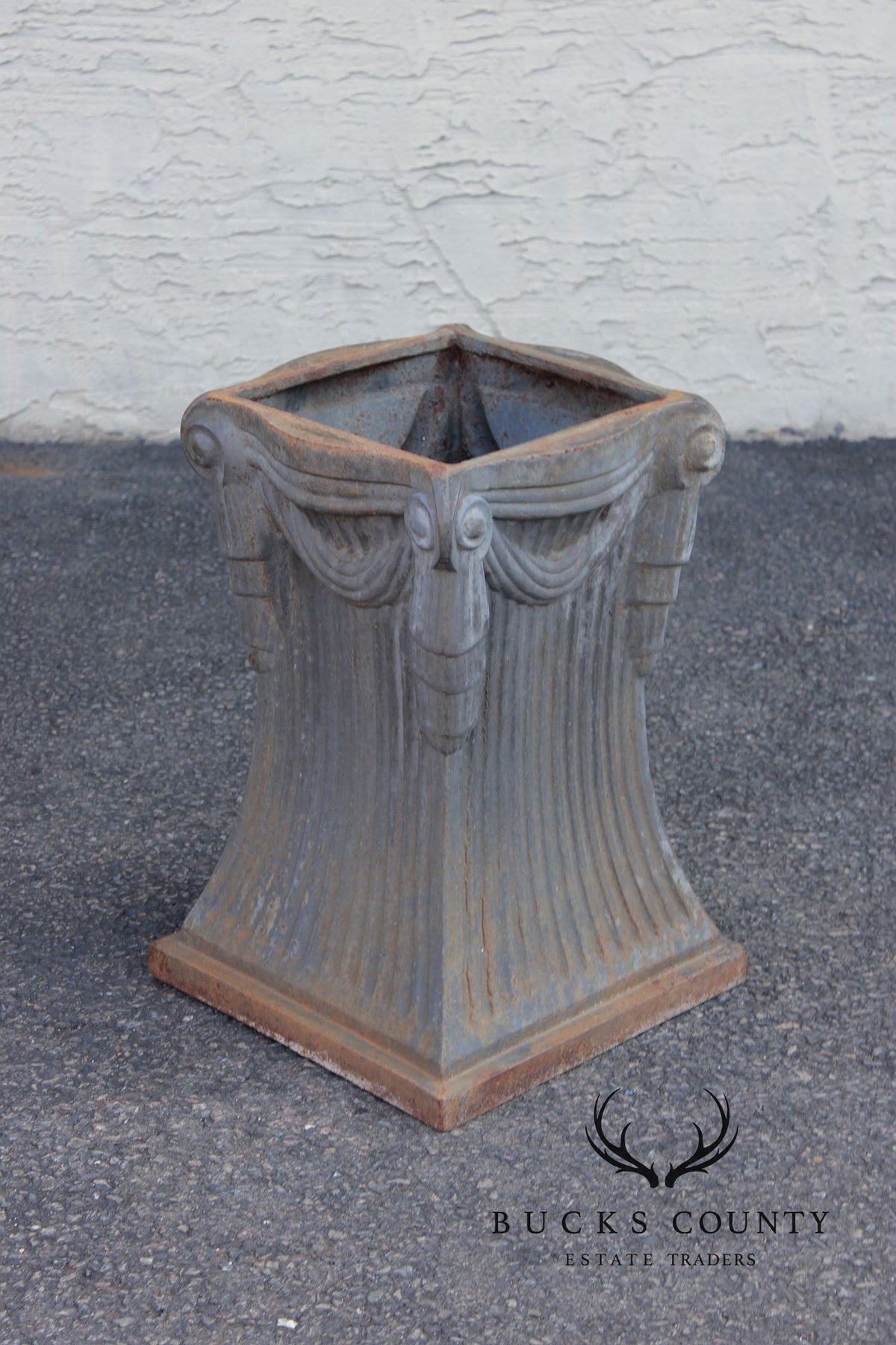 Vintage Pair of Cast Iron Garden Pedestals