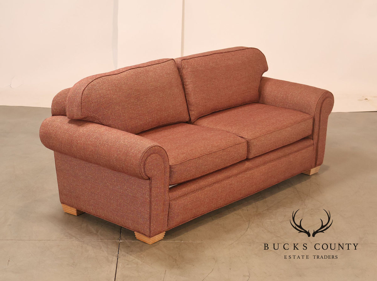 Contemporary Rolled Arm Upholstered Sofa