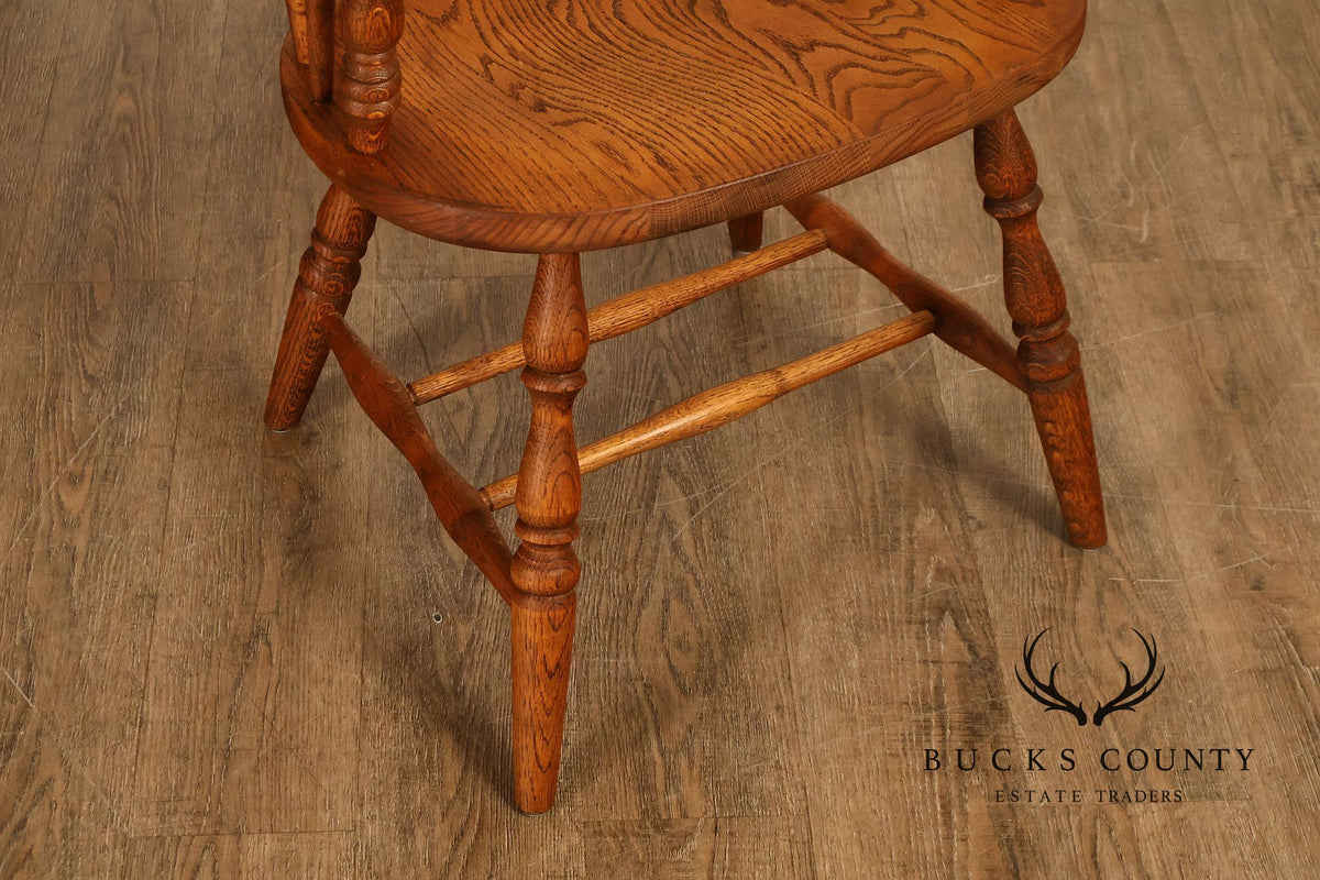 Vintage Pair of Oak Windsor Armchairs