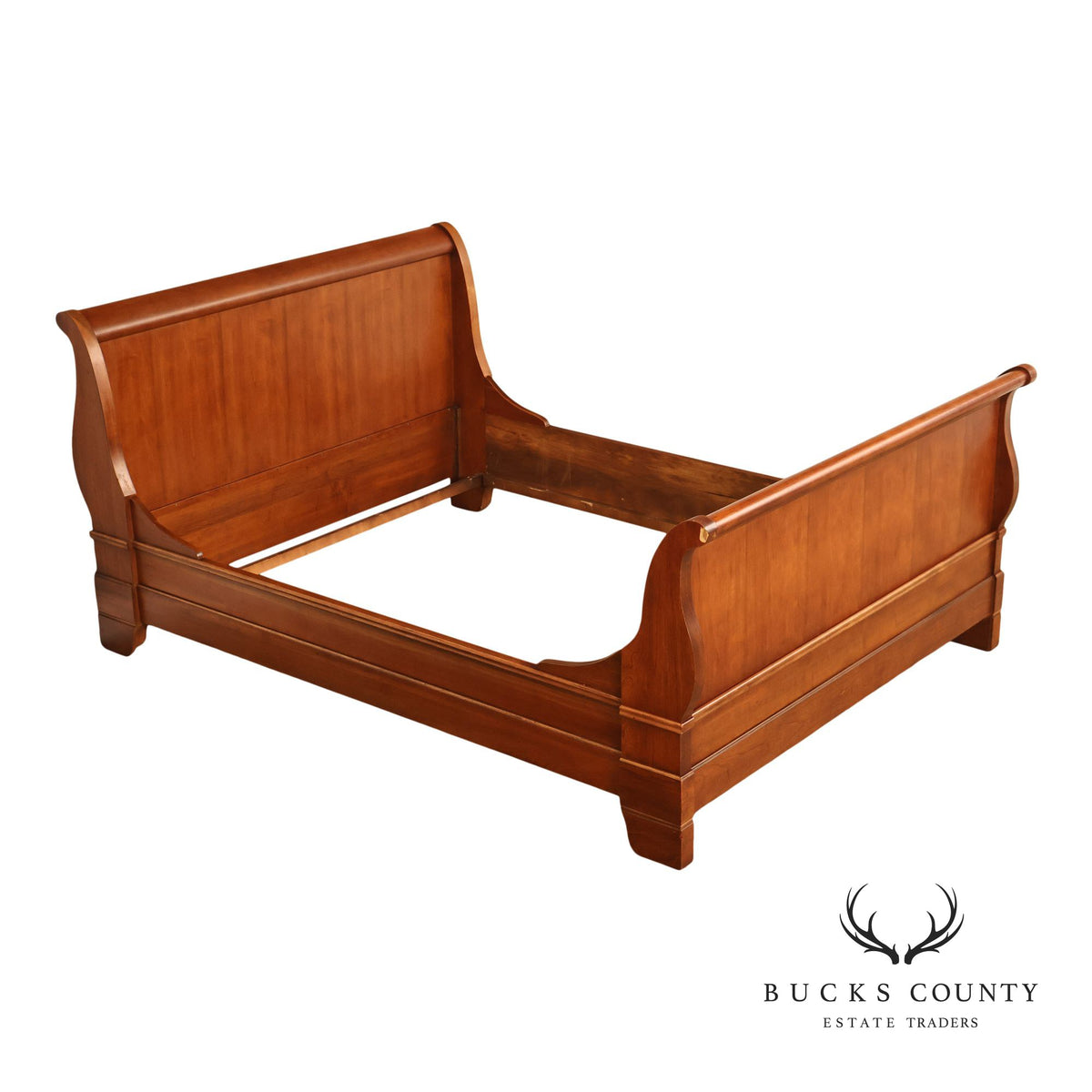 Louis Phillippe Style Cherry Queen Sleigh Bed