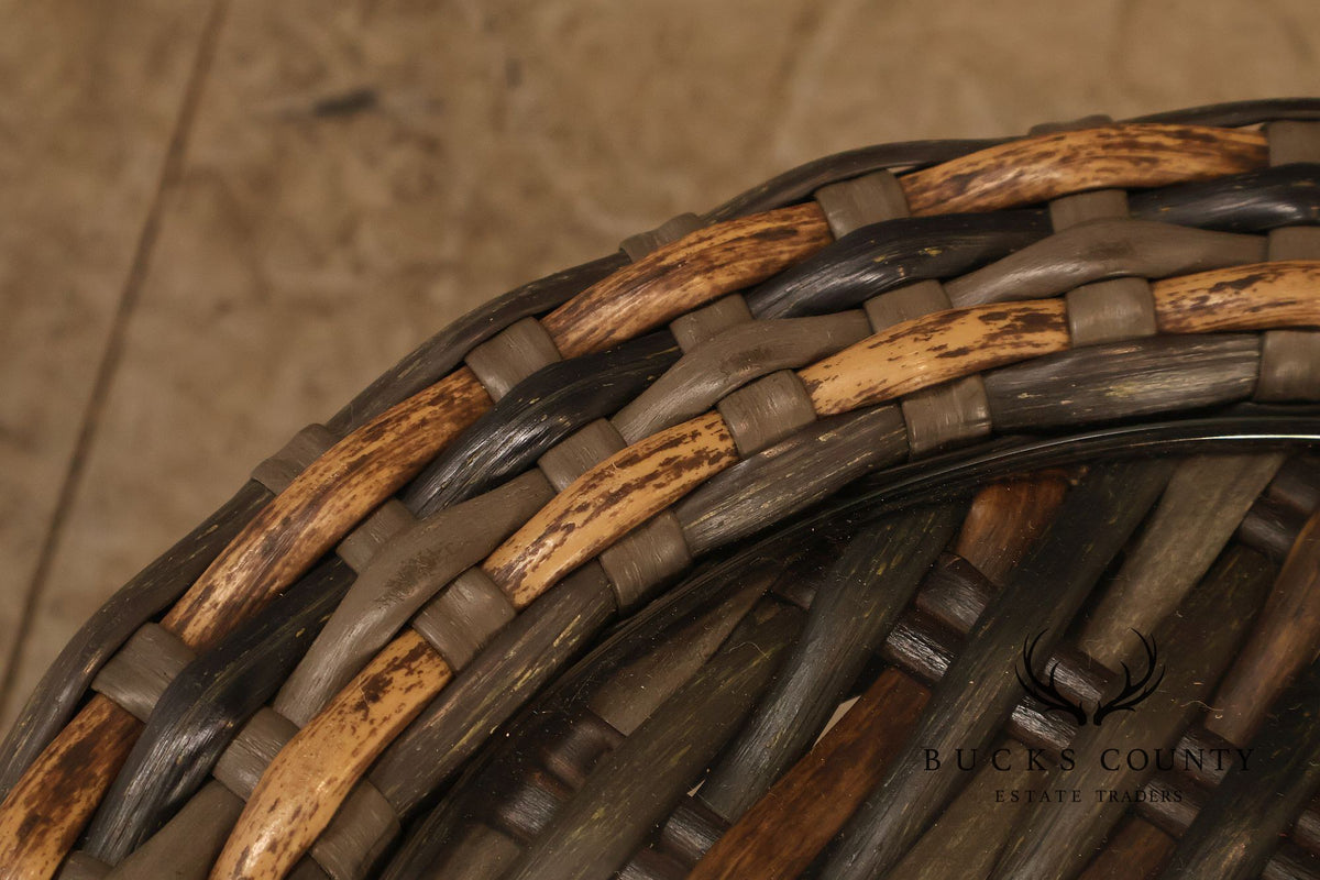 Lane Venture 'South Hampton' Pair of Glass Top Wicker End Tables