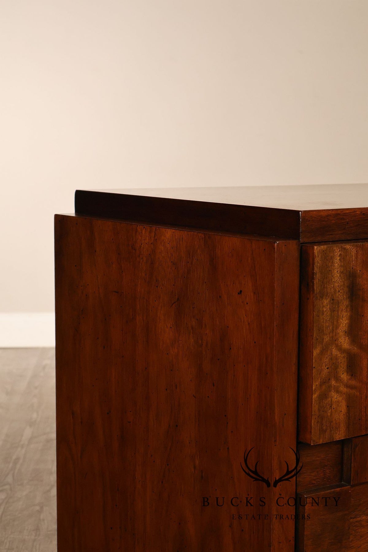 Vintage Lane Mid-Century Modern Brutalist Walnut Dresser