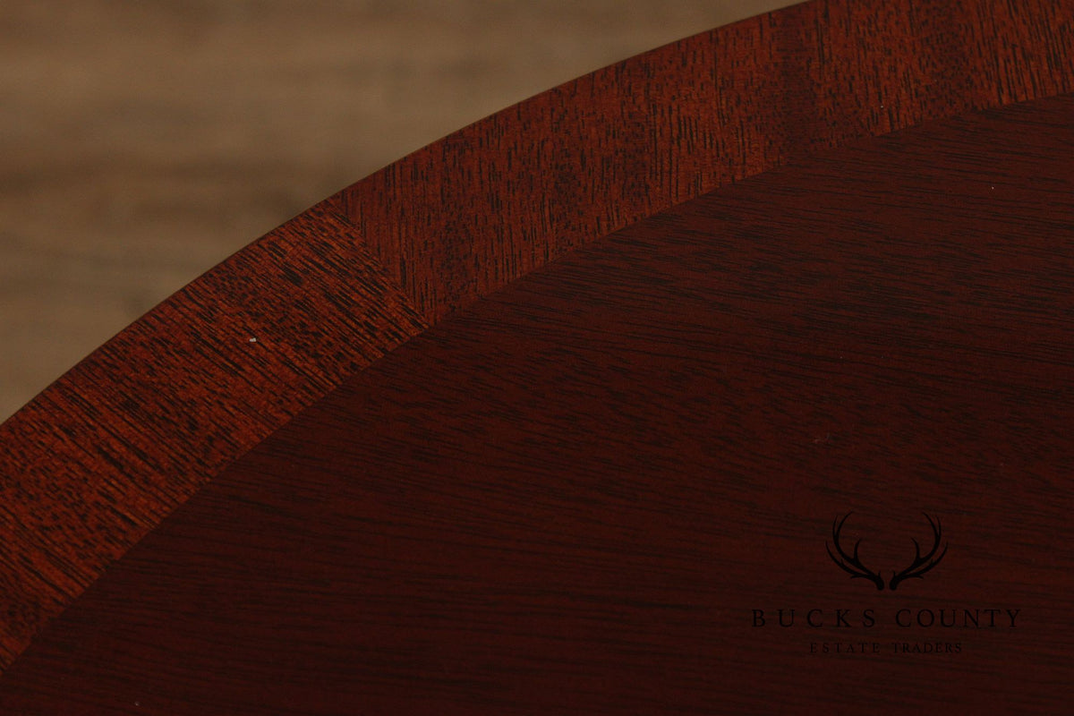 Baker Federal Style Inlaid Mahogany Round occasional Table