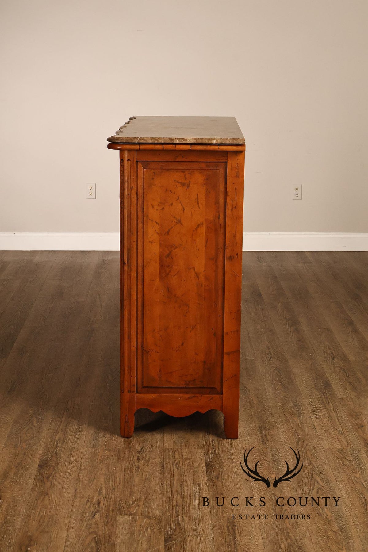 Century Furniture French Provincial Style Marble Top Chest