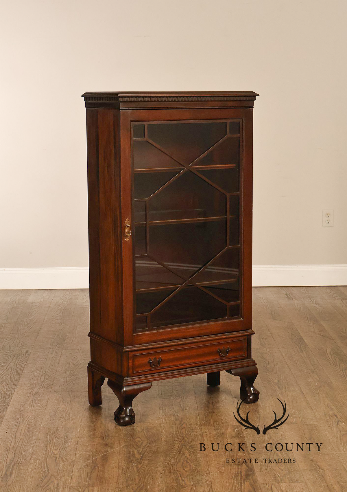 1940's Chippendale Style Mahogany Single Door By Wasmuth-Goodrich