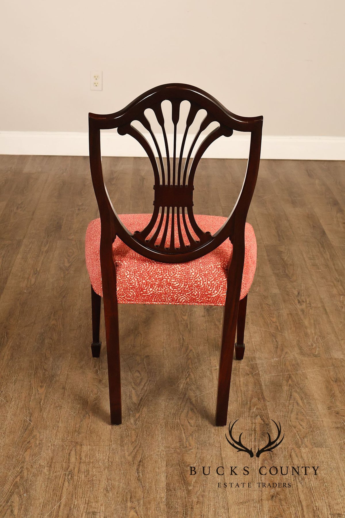 Stickley Federal Mahogany Set Of Eight Shield Back Dining Chairs