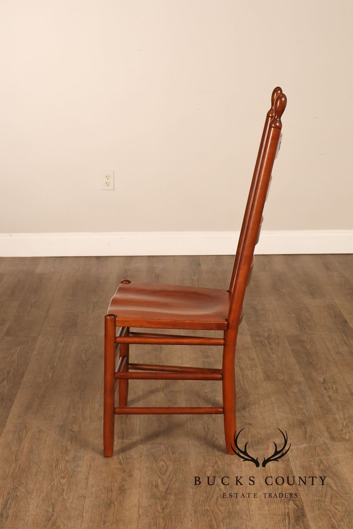 The Keystone Collection Set of Four Solid Cherry Ladder Back Dining Chairs