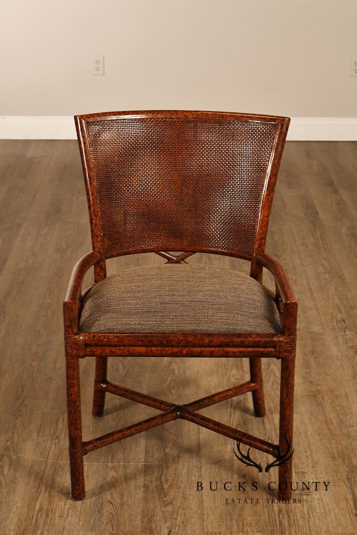 Ficks Reed Set of Four Woven Rattan Dining Chairs