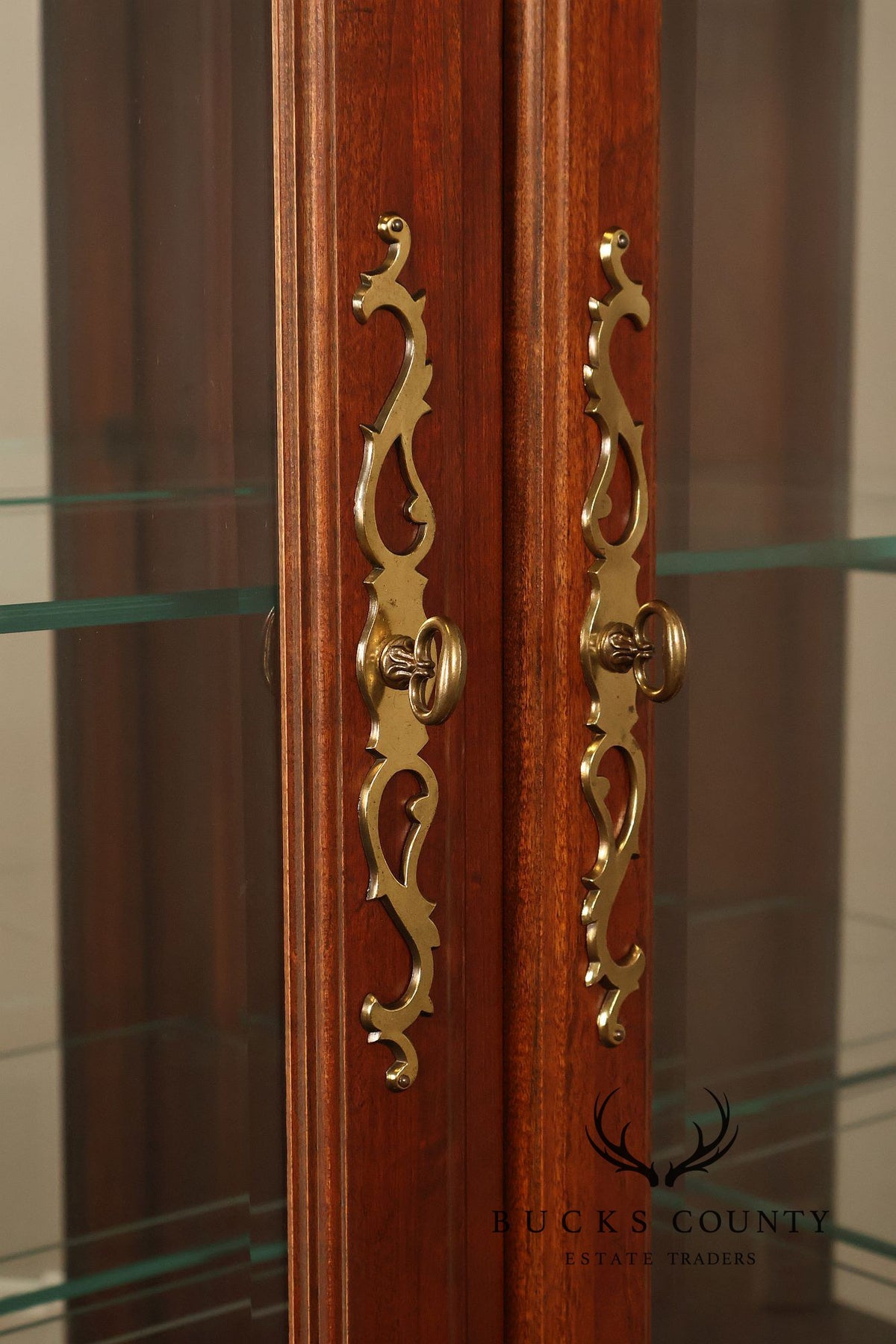 Pennsylvania House Georgian Revival Cherry Lighted Cherry China Cabinet