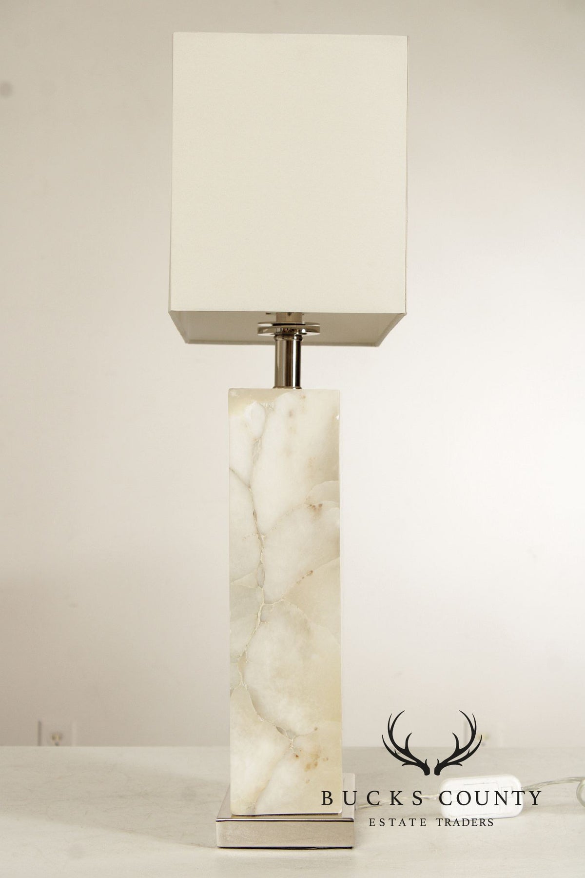 Arteriors Pair of 'Carson' Marble Table Lamps