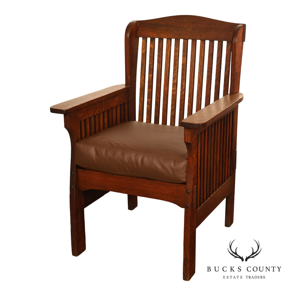 Michigan Chair Company Arts And Crafts Oak Armchair