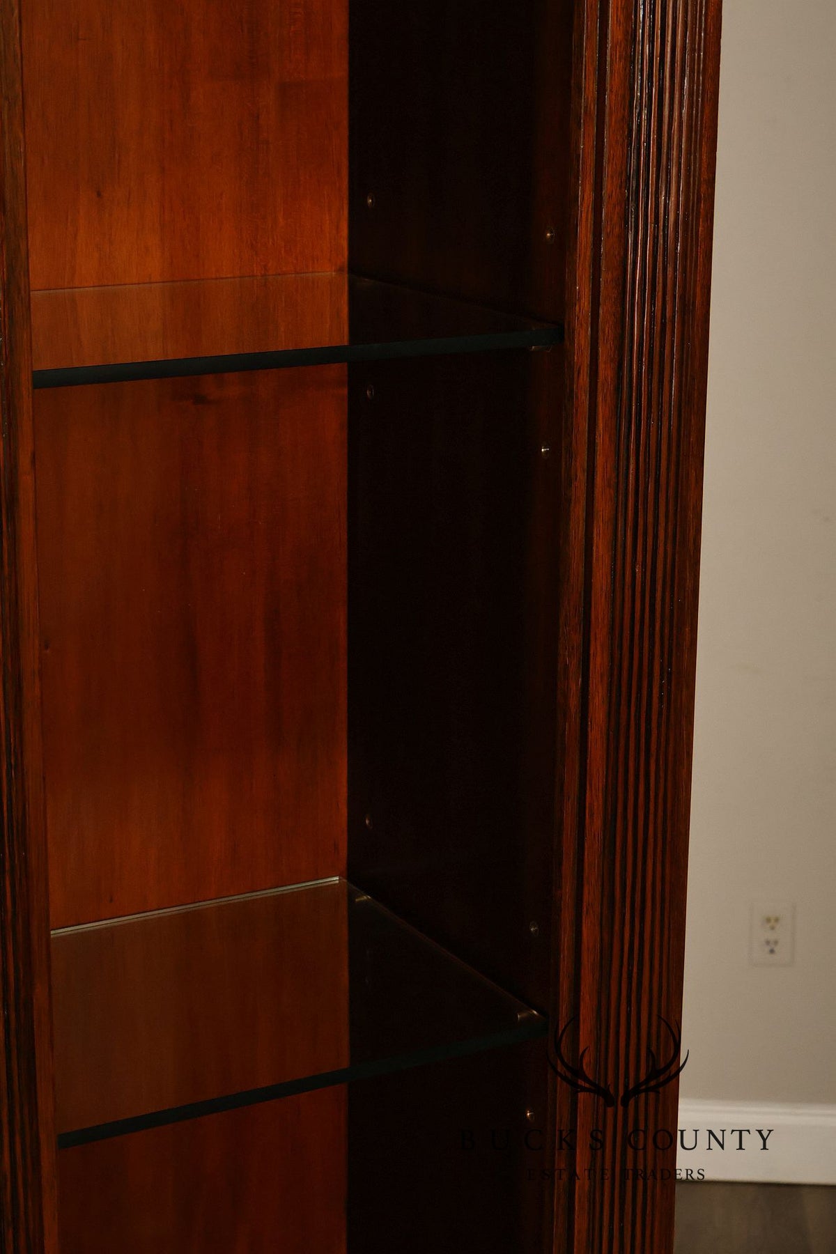 Maitland Smith Regency Style Mahogany Display Bookcase
