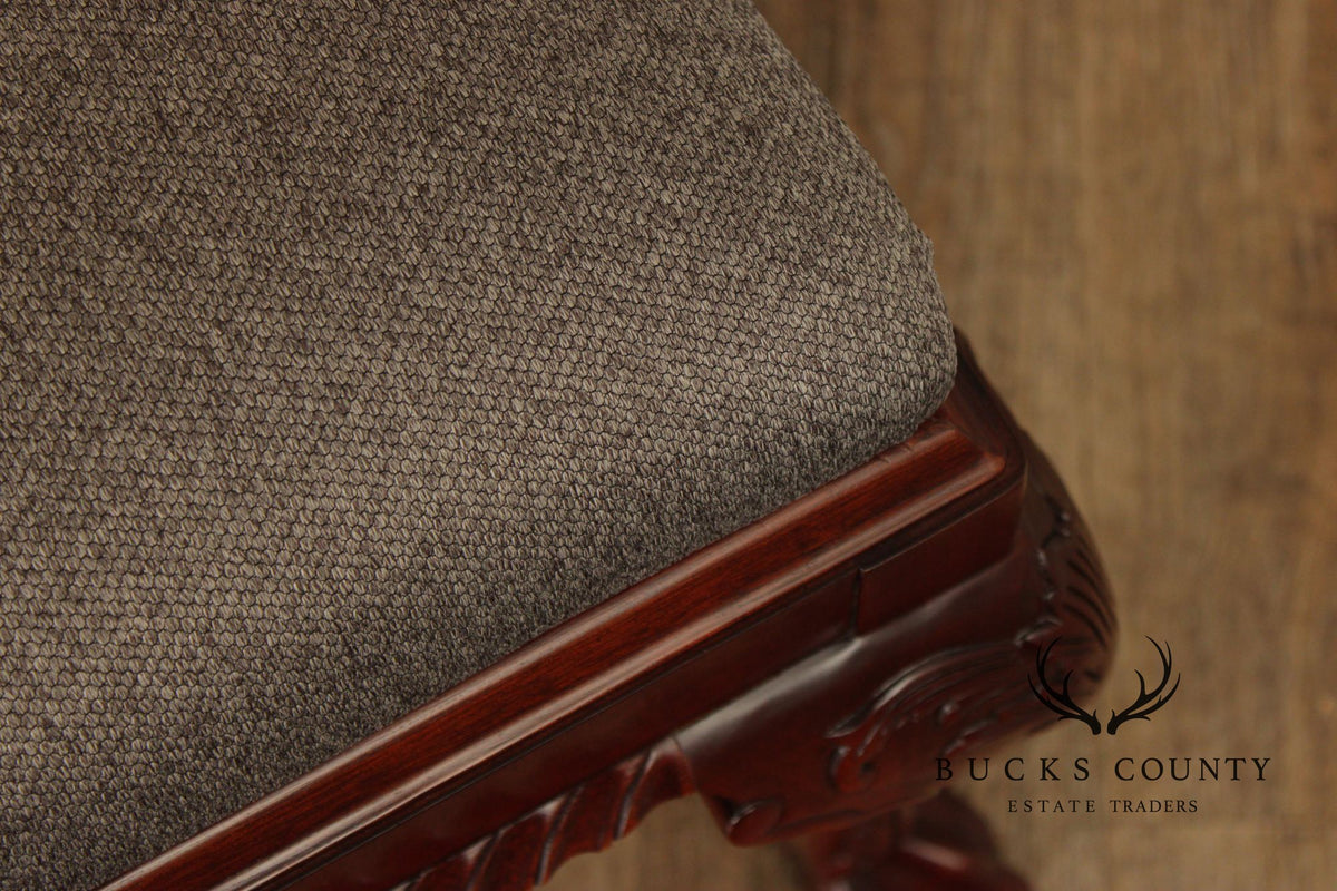 Baker Statley Homes Georgian Style Mahogany Bench