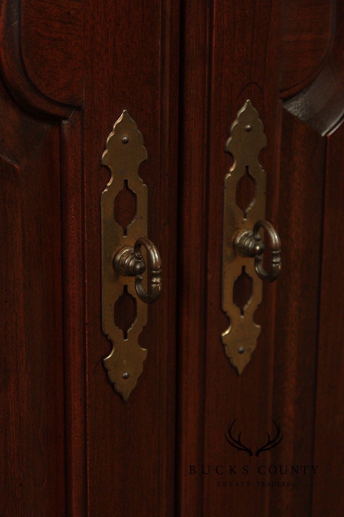 Ethan Allen Georgian Court Pair Of Cherry Tall Bookcases