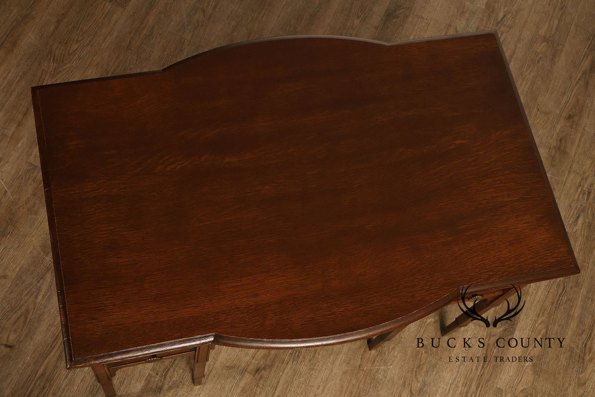 Antique Victorian Oak Partner's Writing Desk