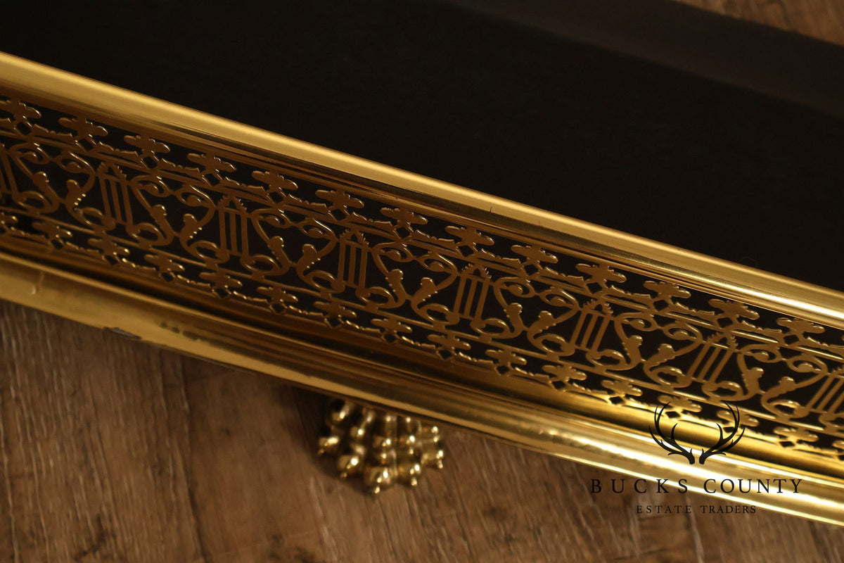 Federal Style Brass Fireplace Fender