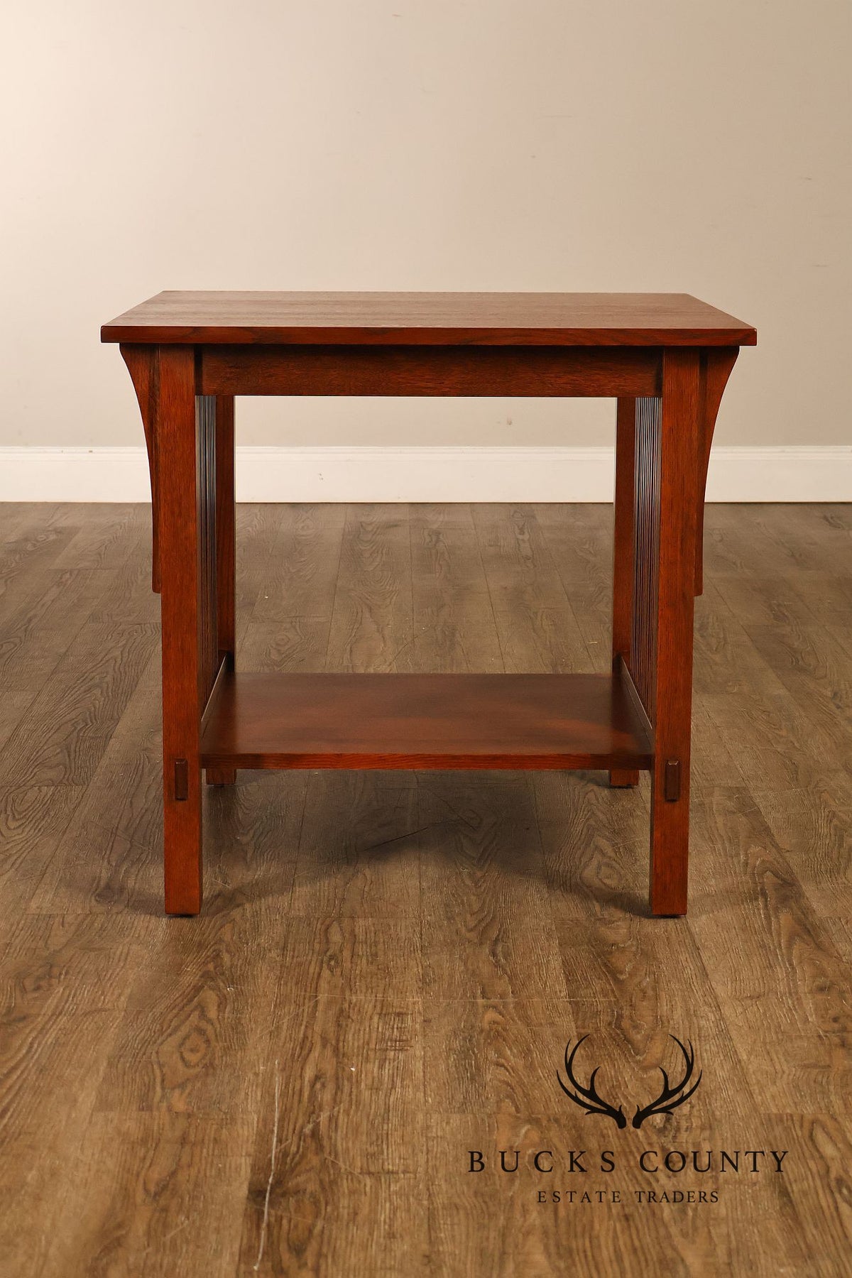 Stickley Mission Collection Oak Spindle Lamp Table