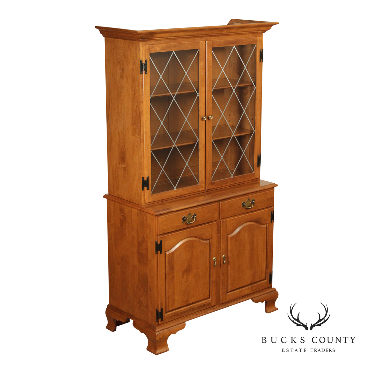 Ethan Allen Heirloom Maple China Cabinet