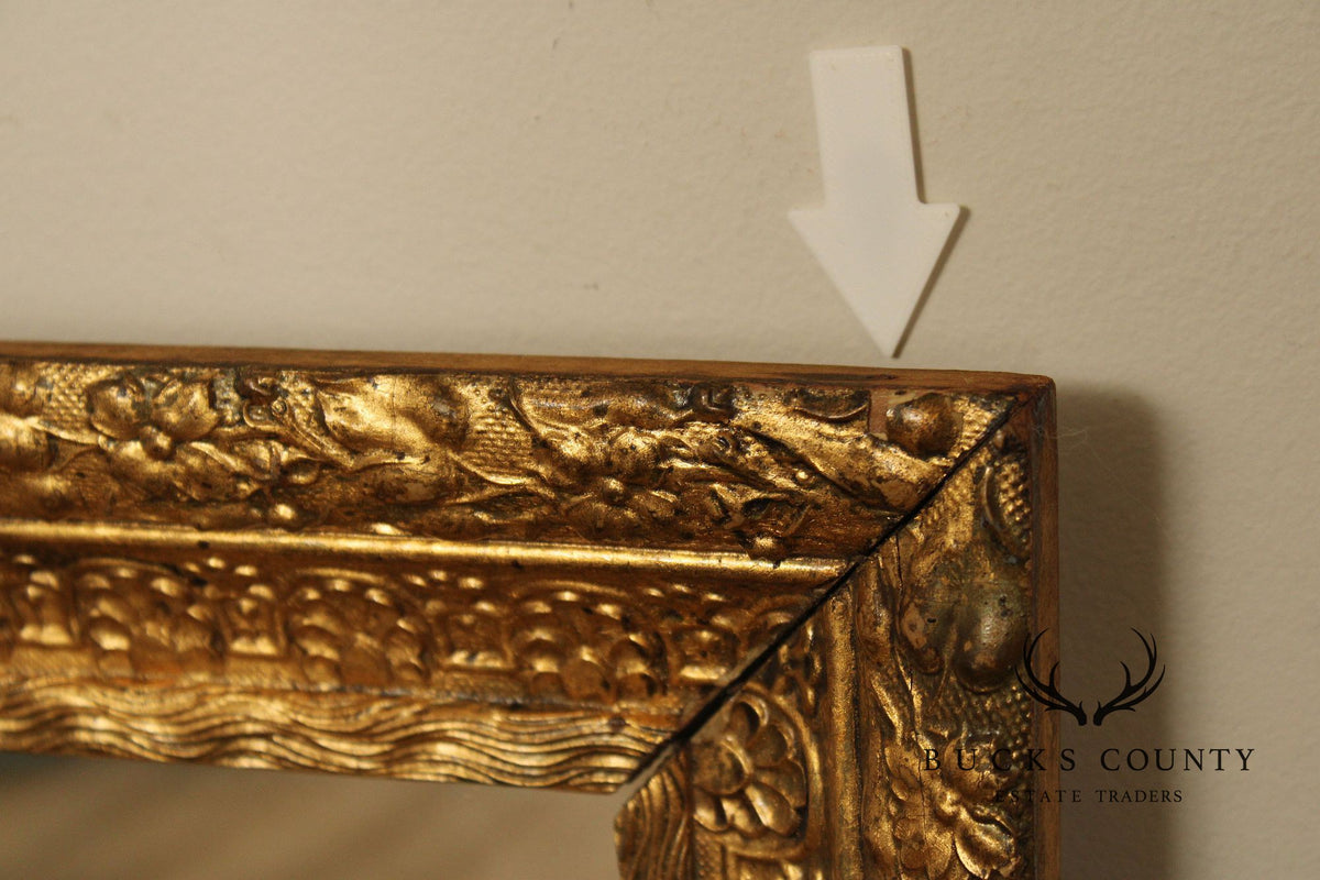 French Rococo Style Giltwood Carved Wall Mirror