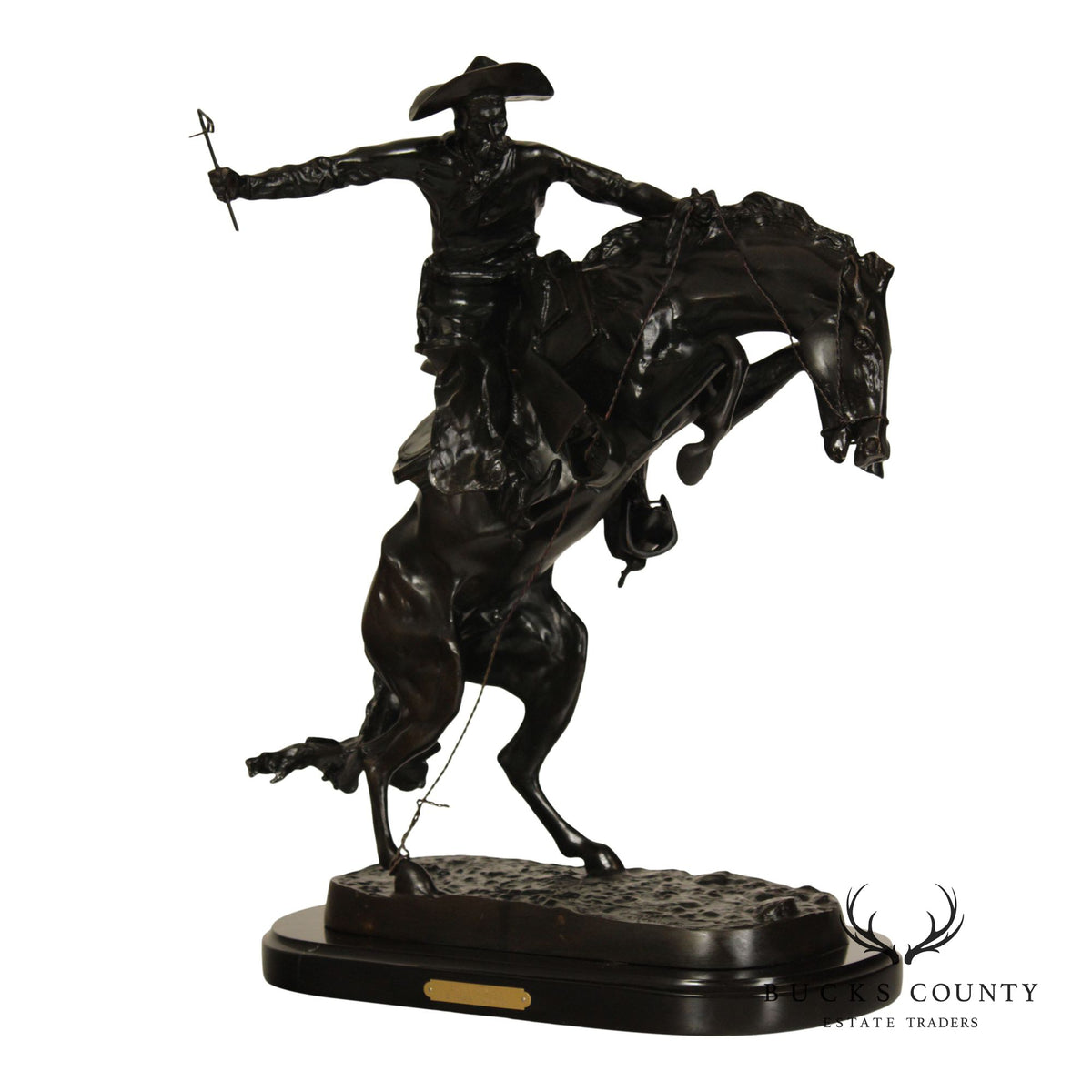 Frederic Remington Bronze Statue, 'Bronco Buster'