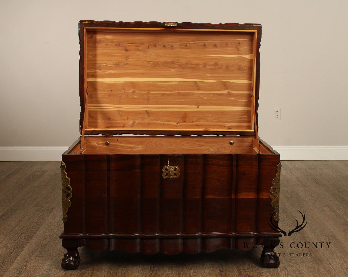 Colonial Style Hardwood And Cedar Trousseau Chest