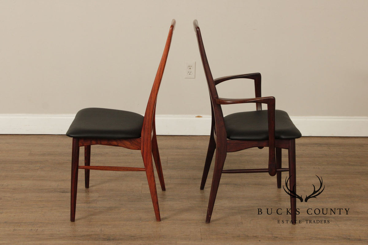 Niels Koefoed Danish Modern Set of Six Rosewood Eva Dining Chairs