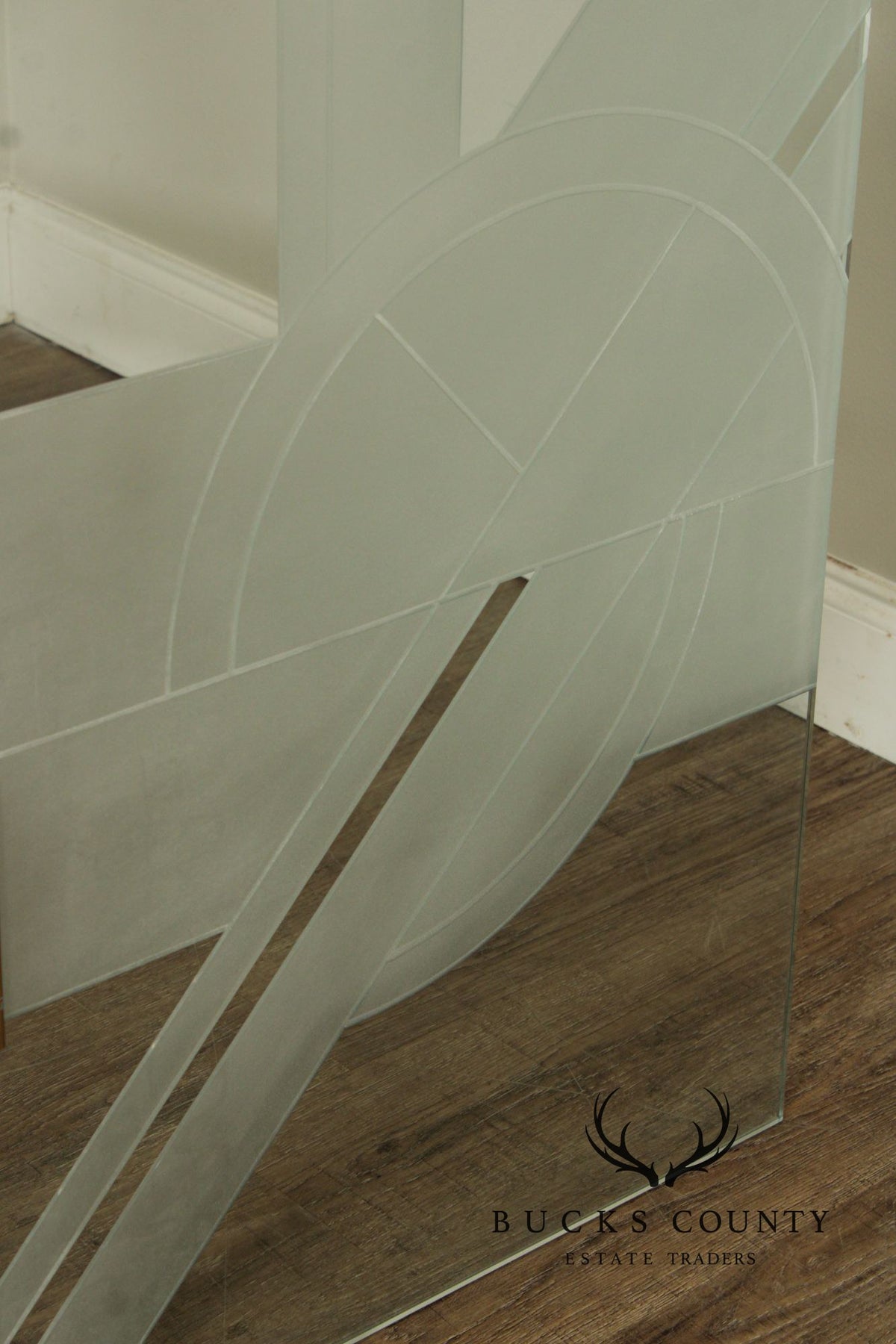 1980's Art Deco Style Glass Four-Panel Room Divider