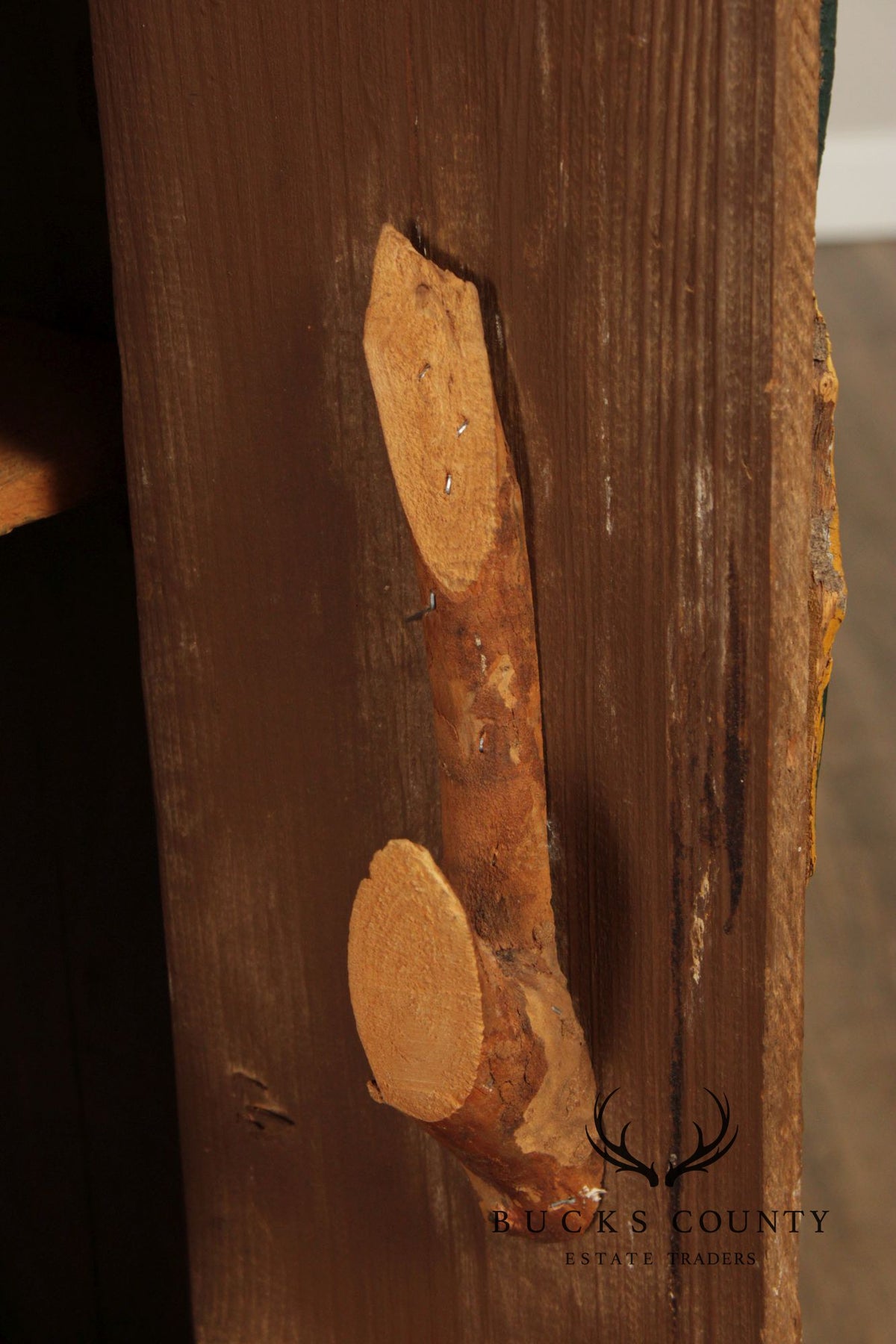 Folk Art Painted Stick Cabinet