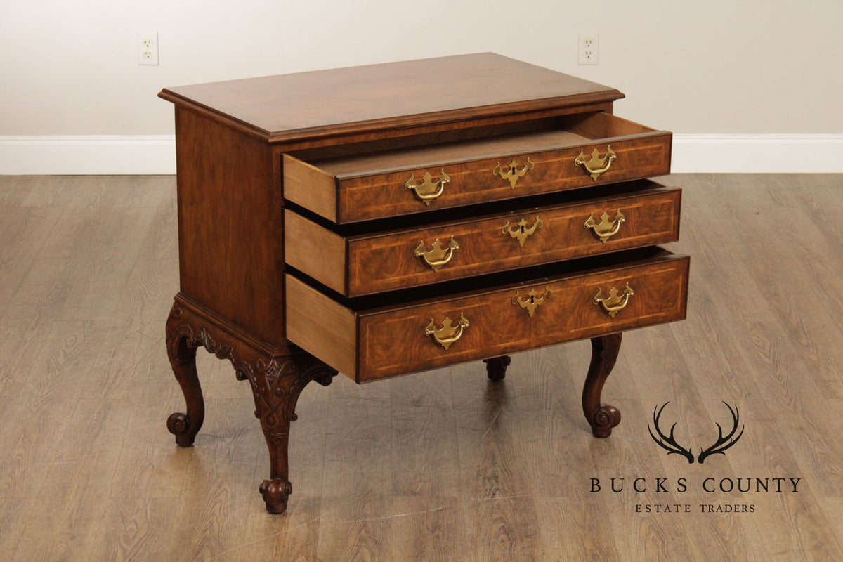 Baker Stately Homes Georgian Style Walnut Chest Of Drawers