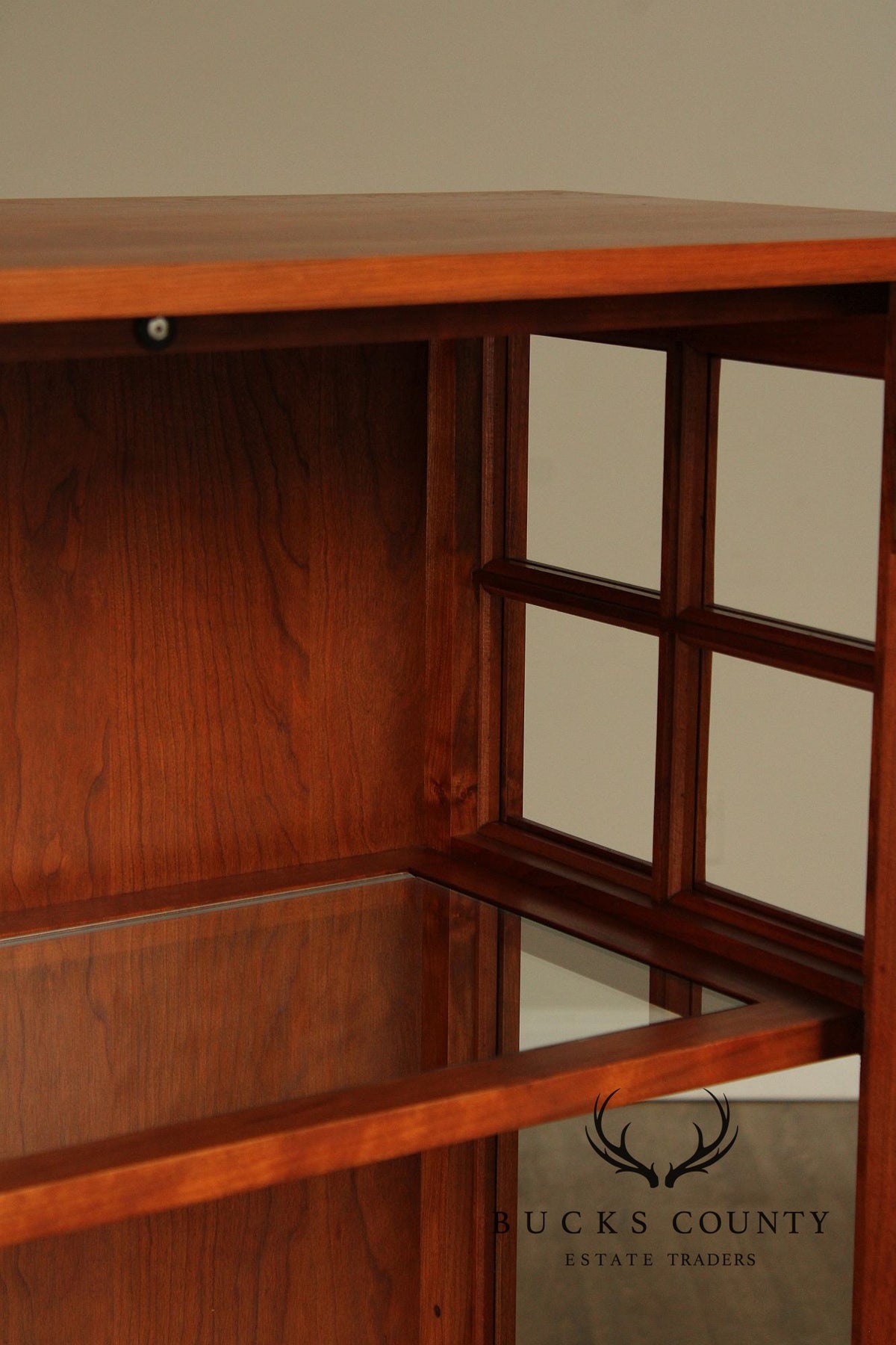Stickley Mission Collection Cherry Two Door Display Cabinet