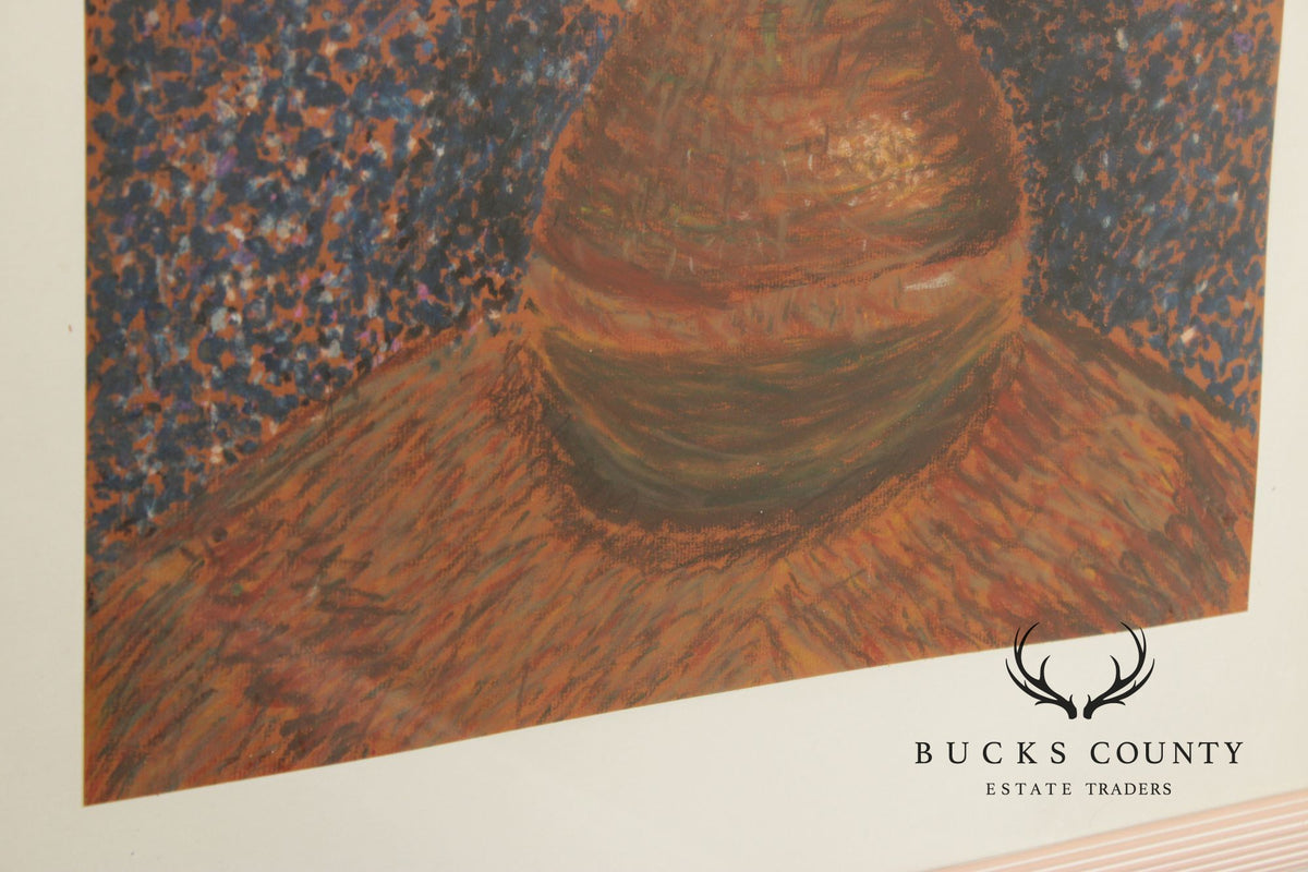 Artist Signed Pastel Painting Inspired by Vincent Van Gogh