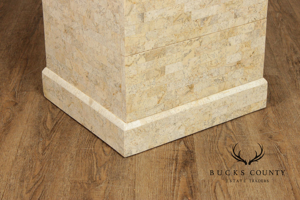 Maitland Smith Tessellated Marble Tall Chest