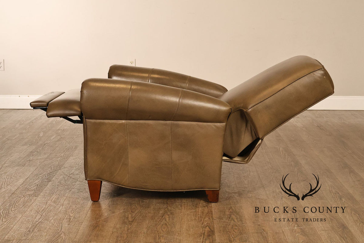 Ethan Allen Contemporary Leather Recliner Armchair