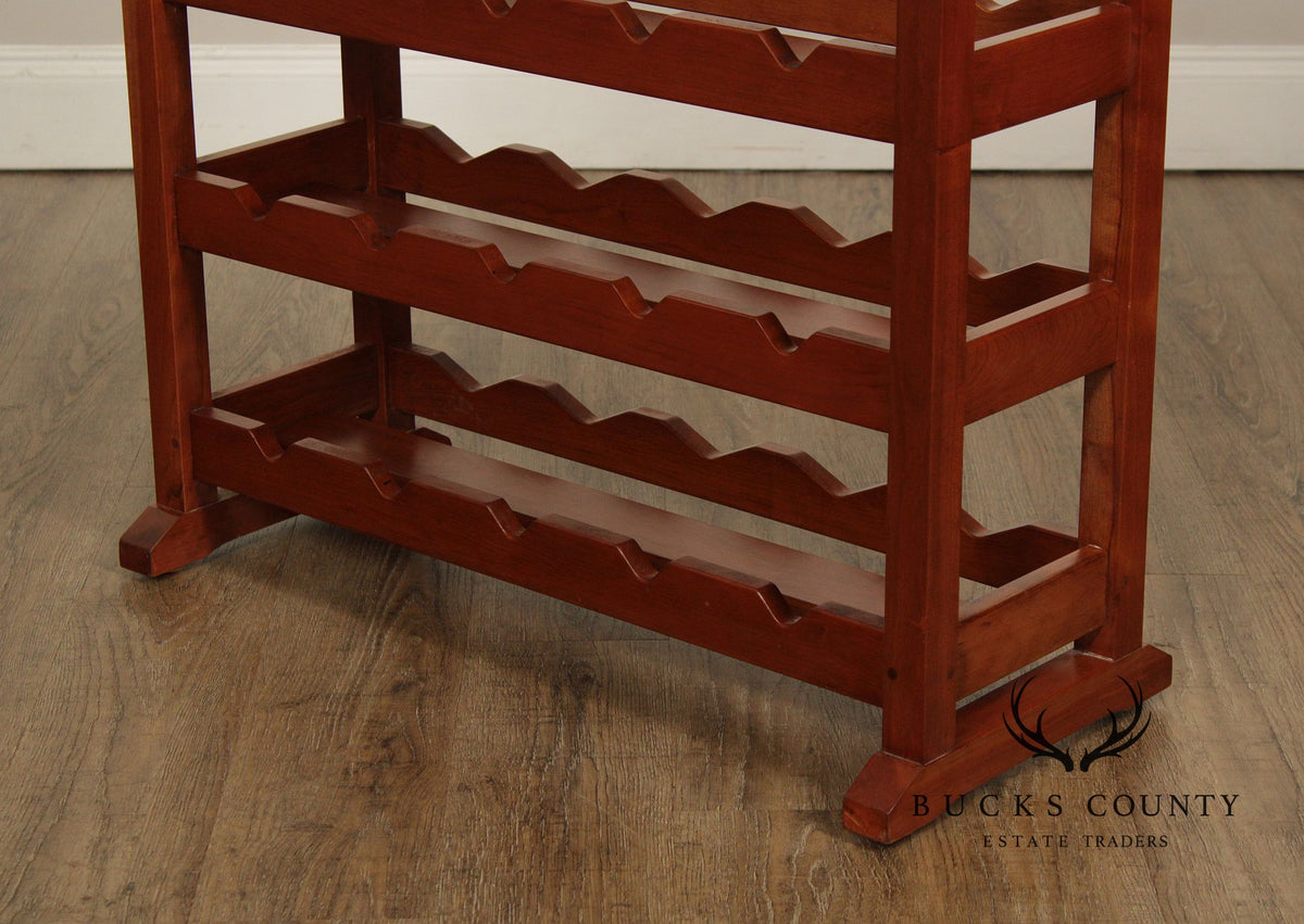 Stickley Mission Collection Cherry Wine Rack With Removable Serving Tray