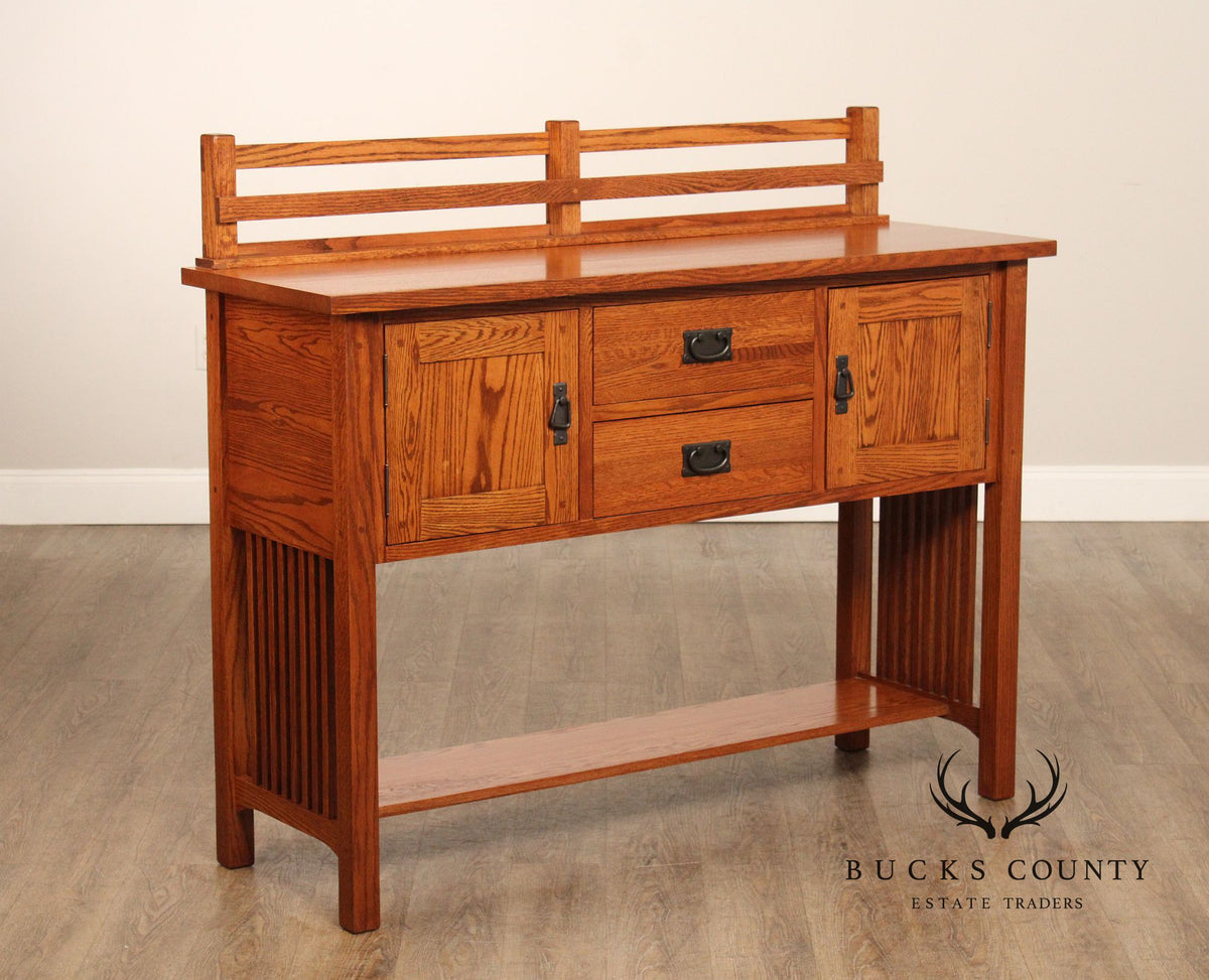 Mission Style Custom Quality Solid Oak Sideboard