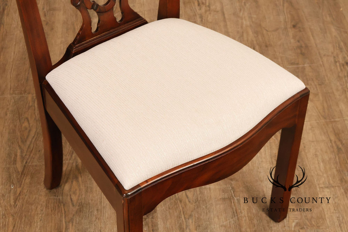 Maitland Smith Chippendale Style Set of Ten Mahogany Dining Chairs