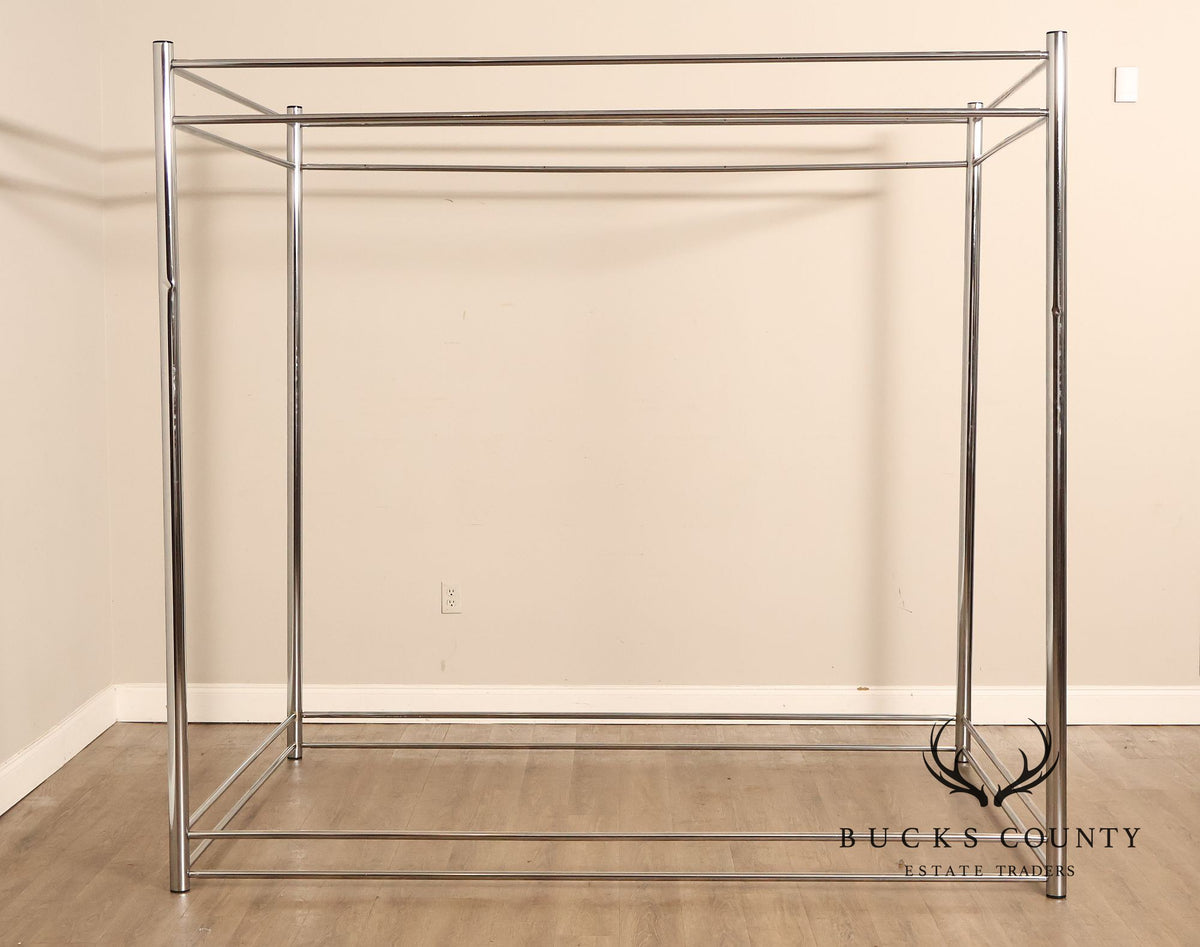 Modern Steel Queen Size Canopy Bedframe